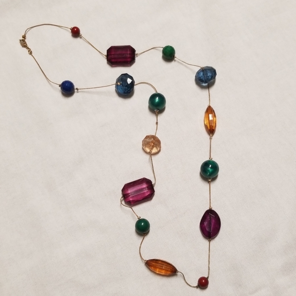🍒 3 for $15! Beaded necklace, gold chain